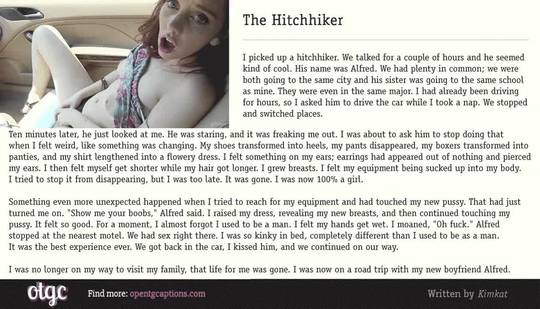 The Hitchhiker (TG caption by Kimkat)