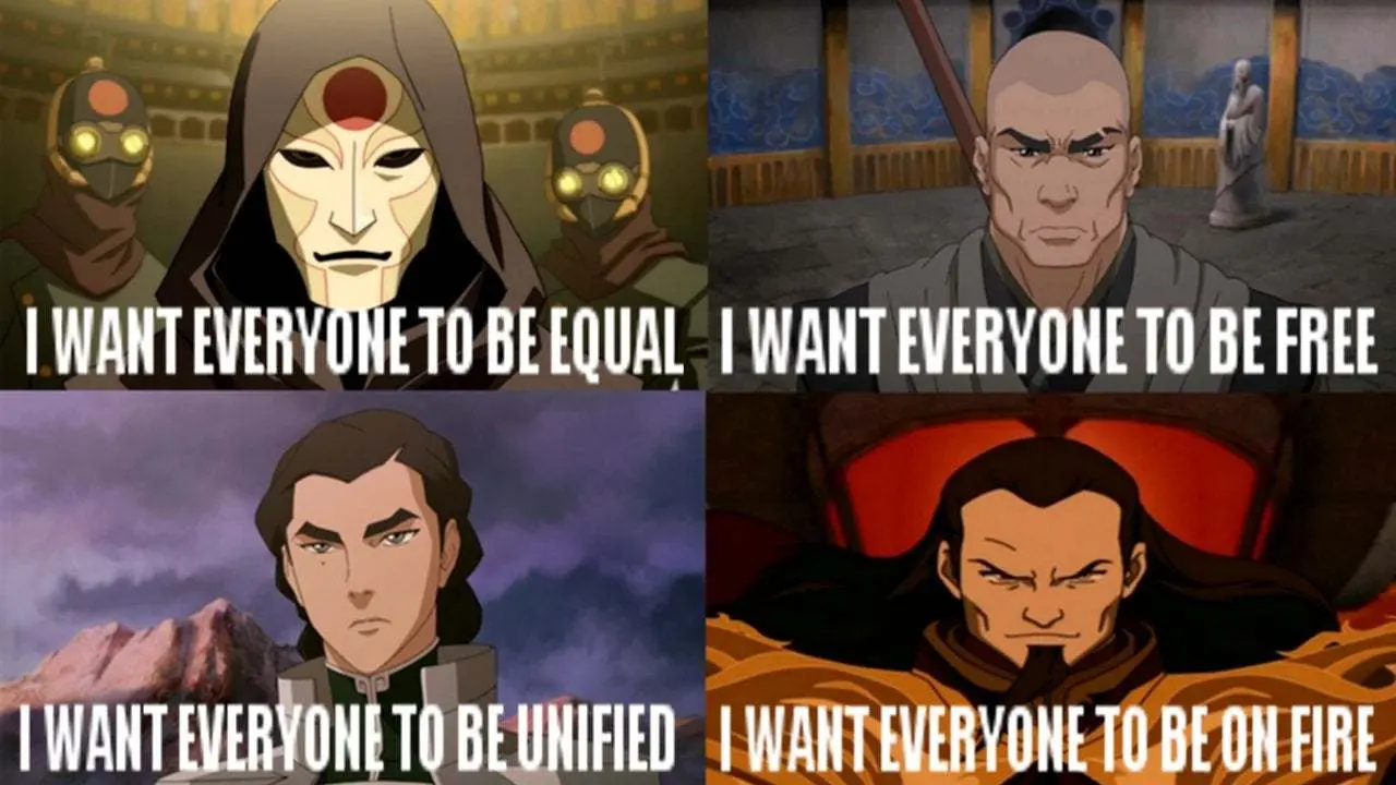 The Ideals of Avatars Villains | Scrolller