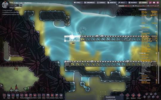 The limits of ONI's water and gas physics.