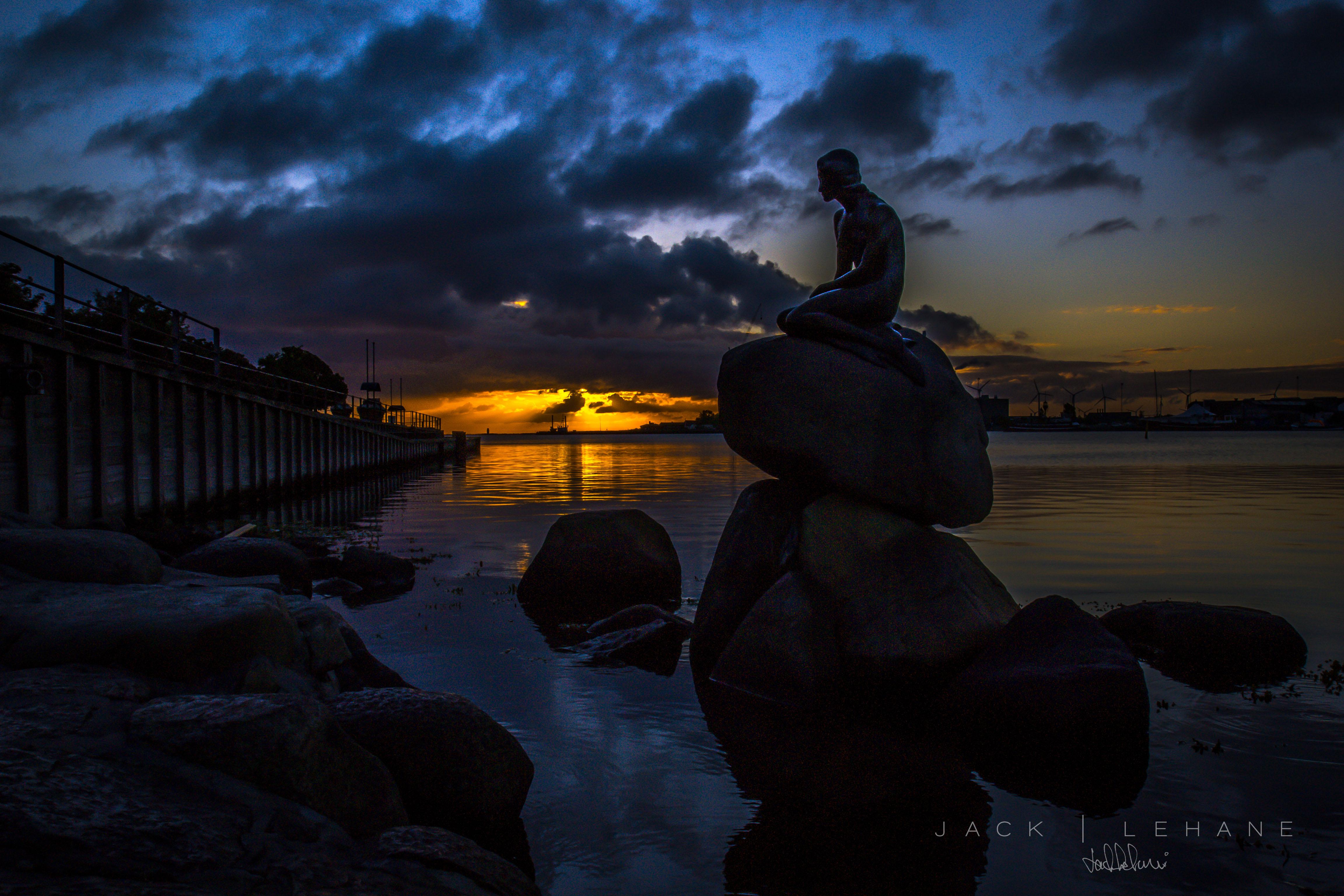 The Little Mermaid Statue Copenhagen Denmark Sunset Scrolller the-little-mermaid-statue-copenhagen-denmark-sunset-scrolller