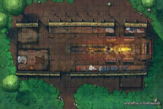 The Longhouse - Viking themed Battle Map (30x20)