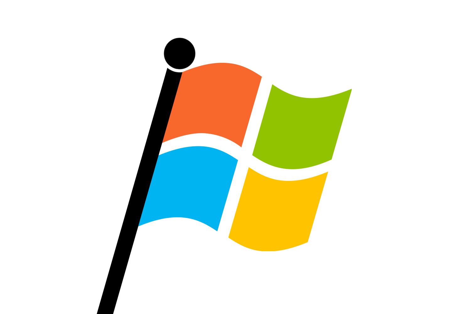 The old Windows logo can easily pass off as a flag. | Scrolller