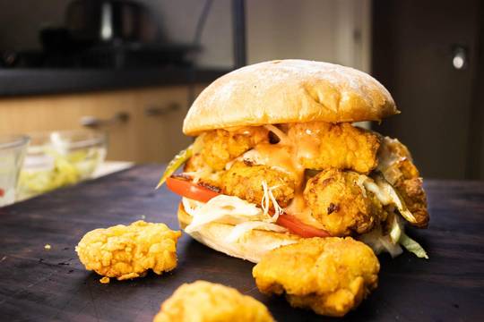 The Perfect Popcorn Chicken Sandwich