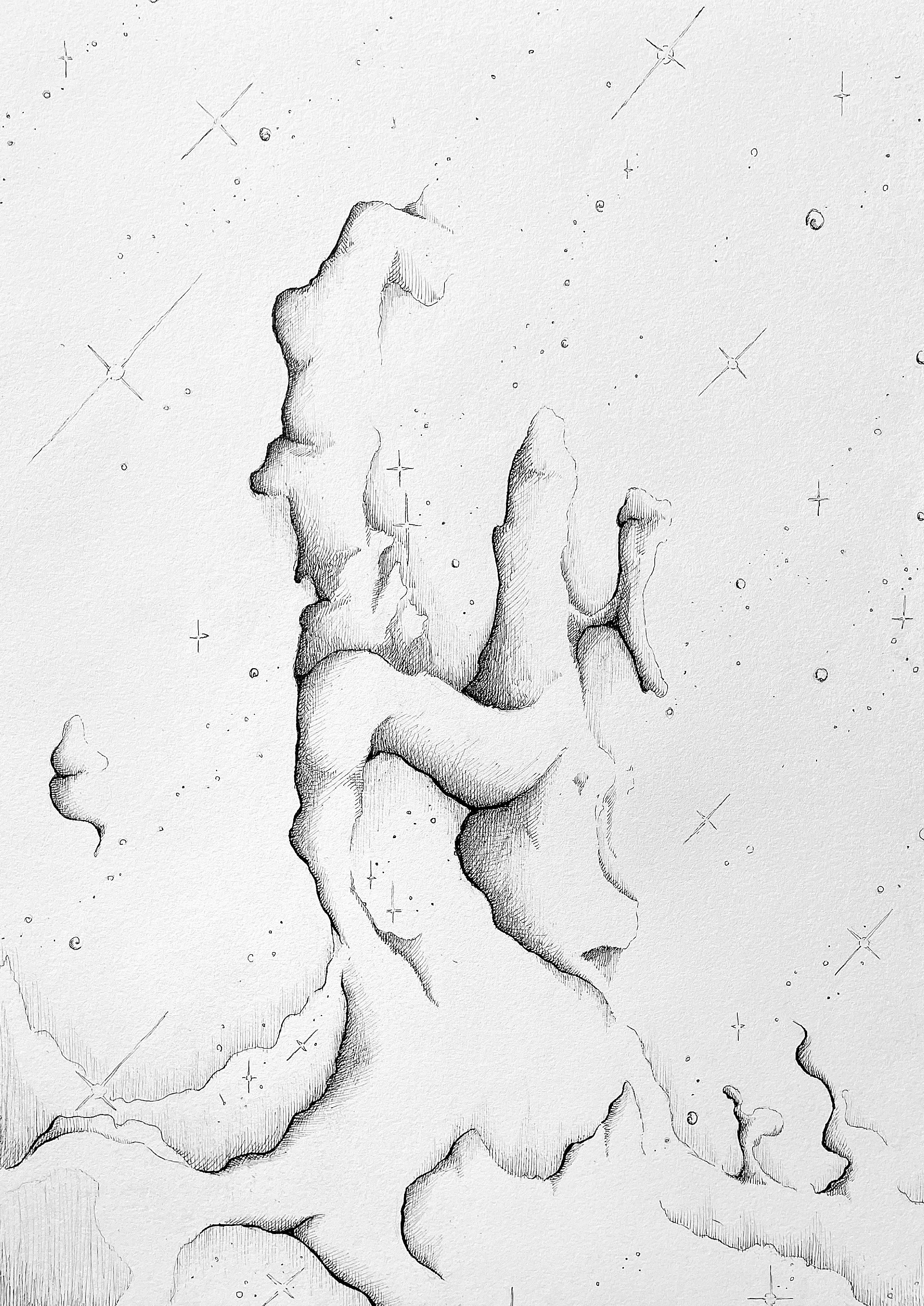 My artistic representation of the Pillars of Creation:) (rhyme not intended lol)