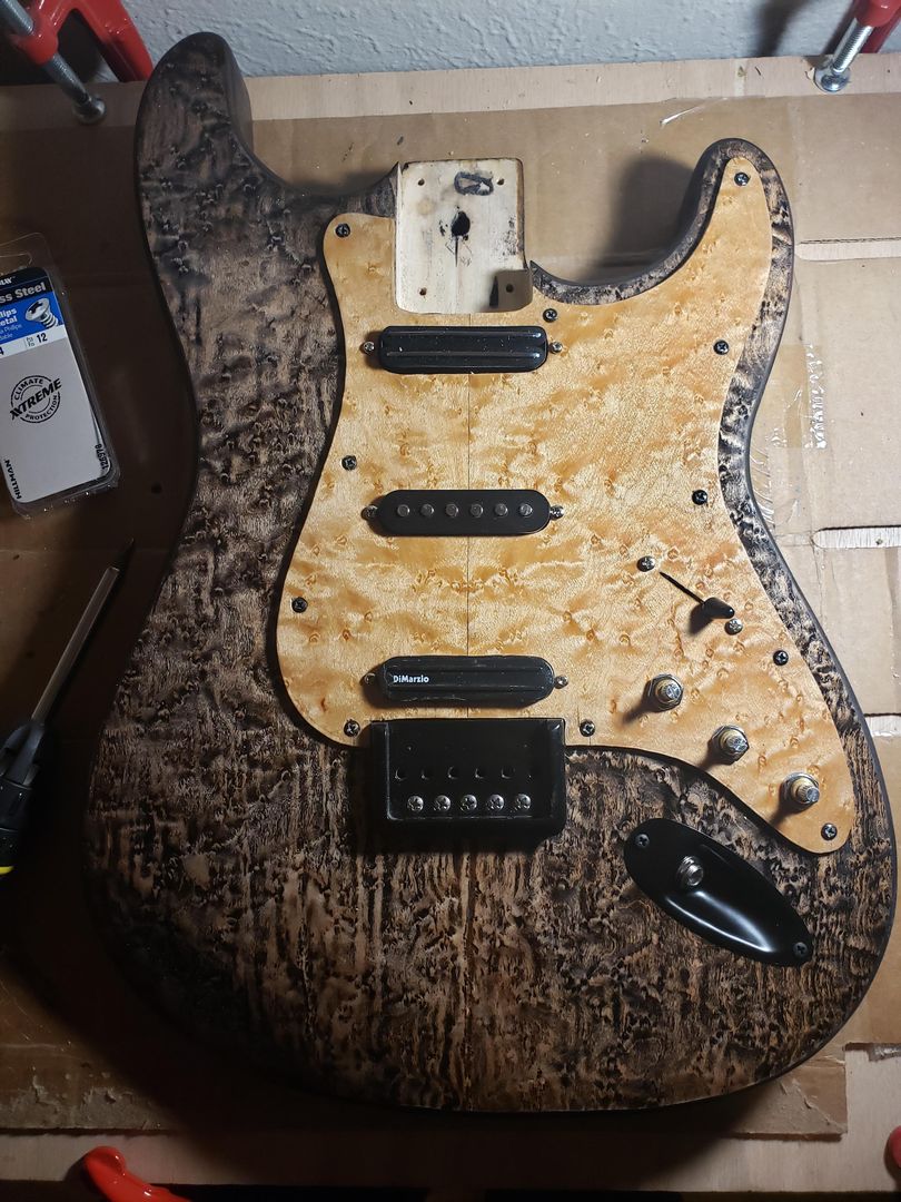 The "second act" guitar is almost finished!