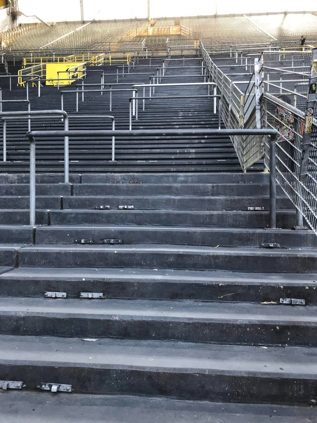 The sheer steepness of Borussia Dortmund’s yellow wall