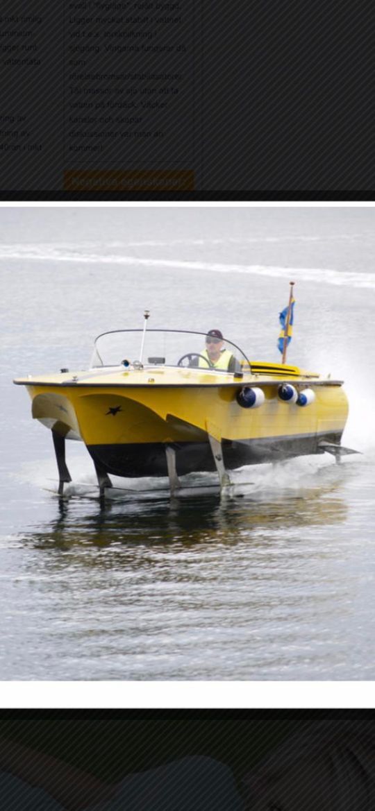 The Soviet Hydrofoil boat Volga 70, in the hands of the Swede Lars Nilsson. This volga is called the Kalashnikov. I have a volga 70 of my own and I felt like sharing this awesome example. And I would be happy to tell more about this kind of boat. Have a good day!