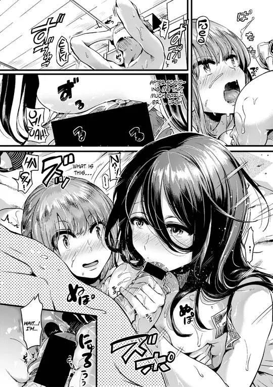 Doujinshi of the Suou siblings engaging in a strip game with busty women, featuring handjobs and fellatio.