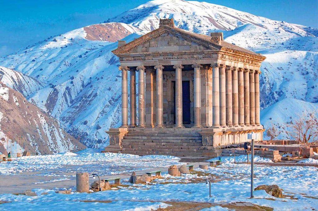The Temple of Garni was built in the 1st Century AD as a temple to the sun god Mihr and is located today in Garni, Armenia.