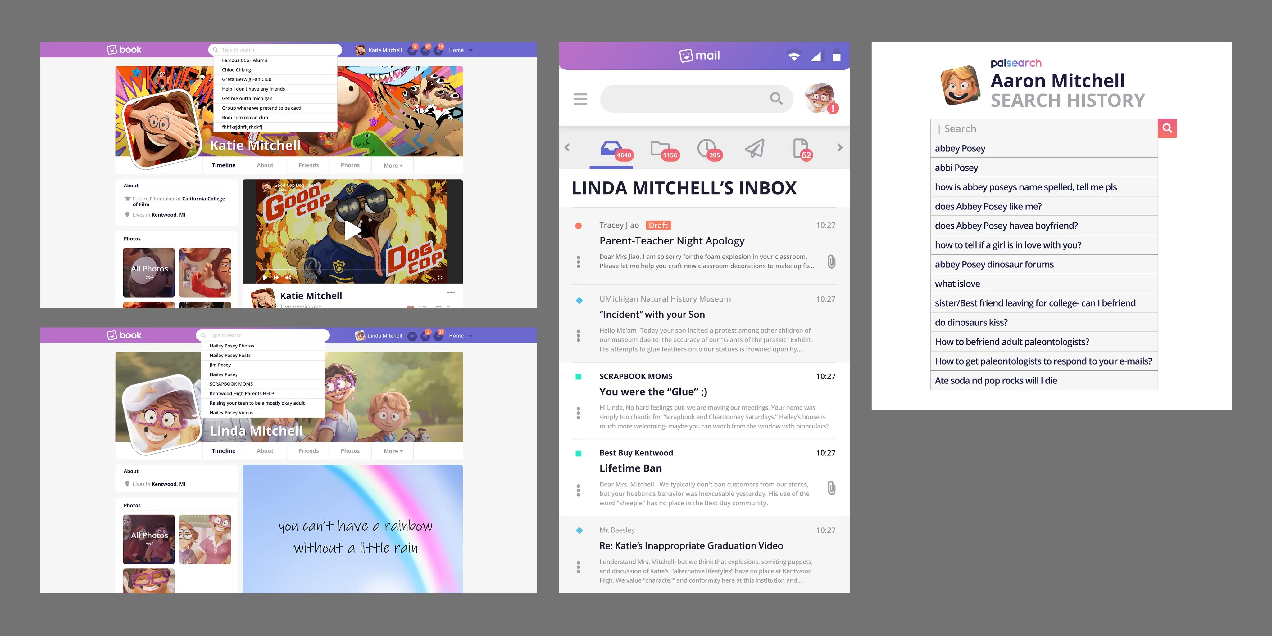 Apps Mitchell The UX design of the Pal apps, along with the Mitchell's social media ...