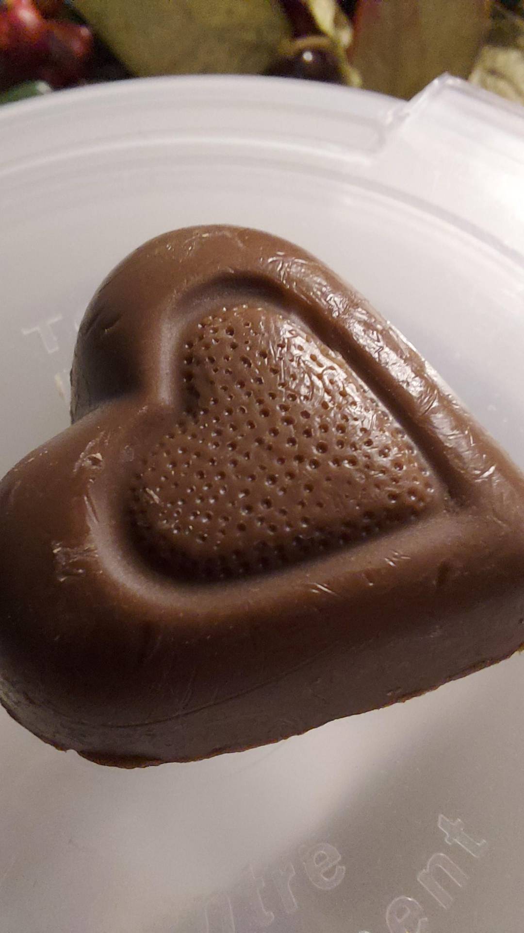 The weird holes on this piece of chocolate