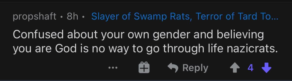 There a multitude of things wrong with this comment.