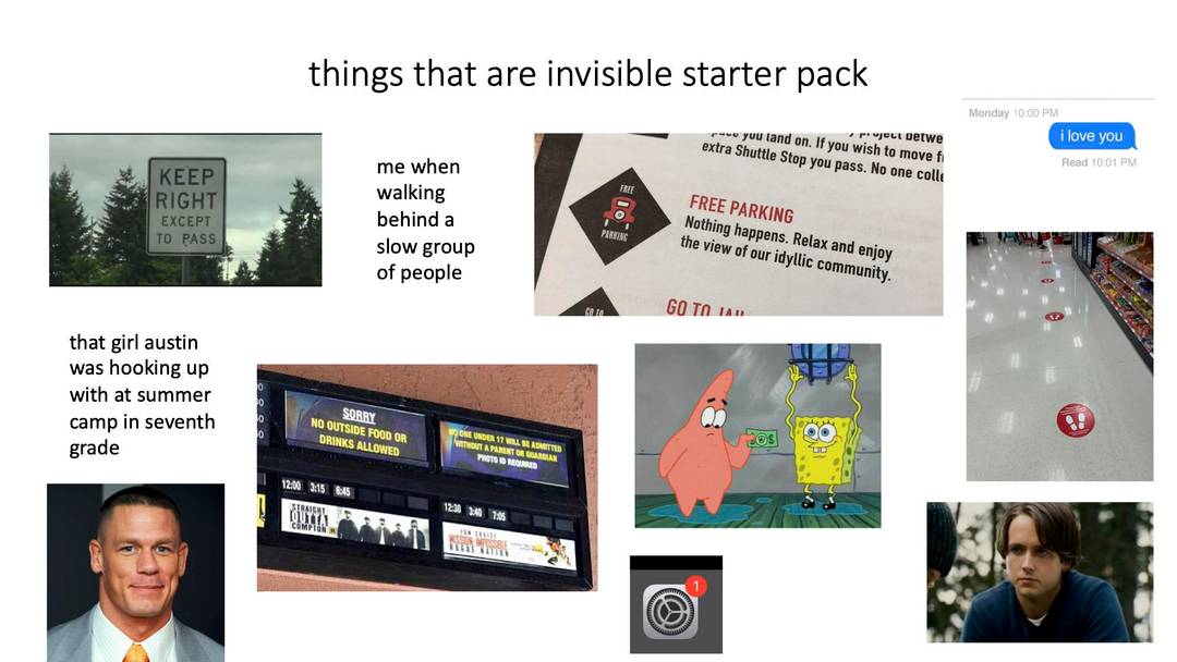 Things that are invisible starter pack