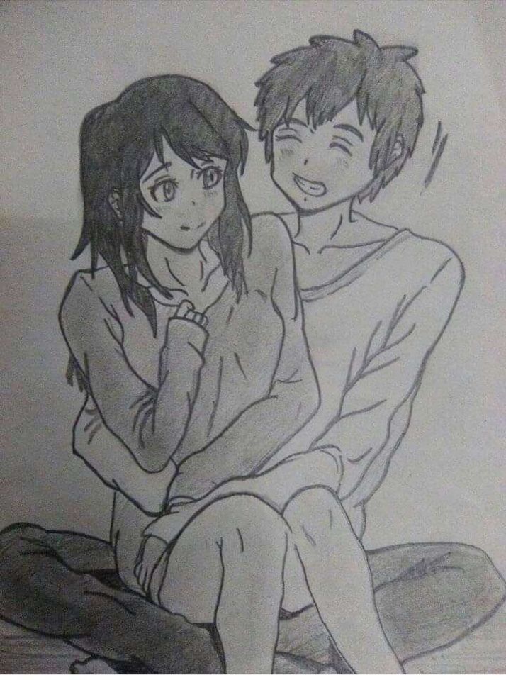 This cute sketch made by me always reminds me of the best anime movie I have seen😍