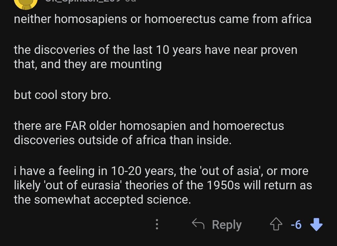 This guy claims to be an anthropology expert