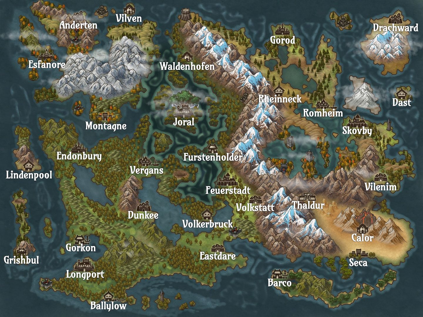 This is my homebrew continent of Joral!