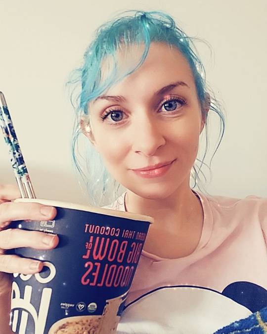 This is my usual watching-anime food: cup ramen with chopsticks haha what's your usual watching-anime food?