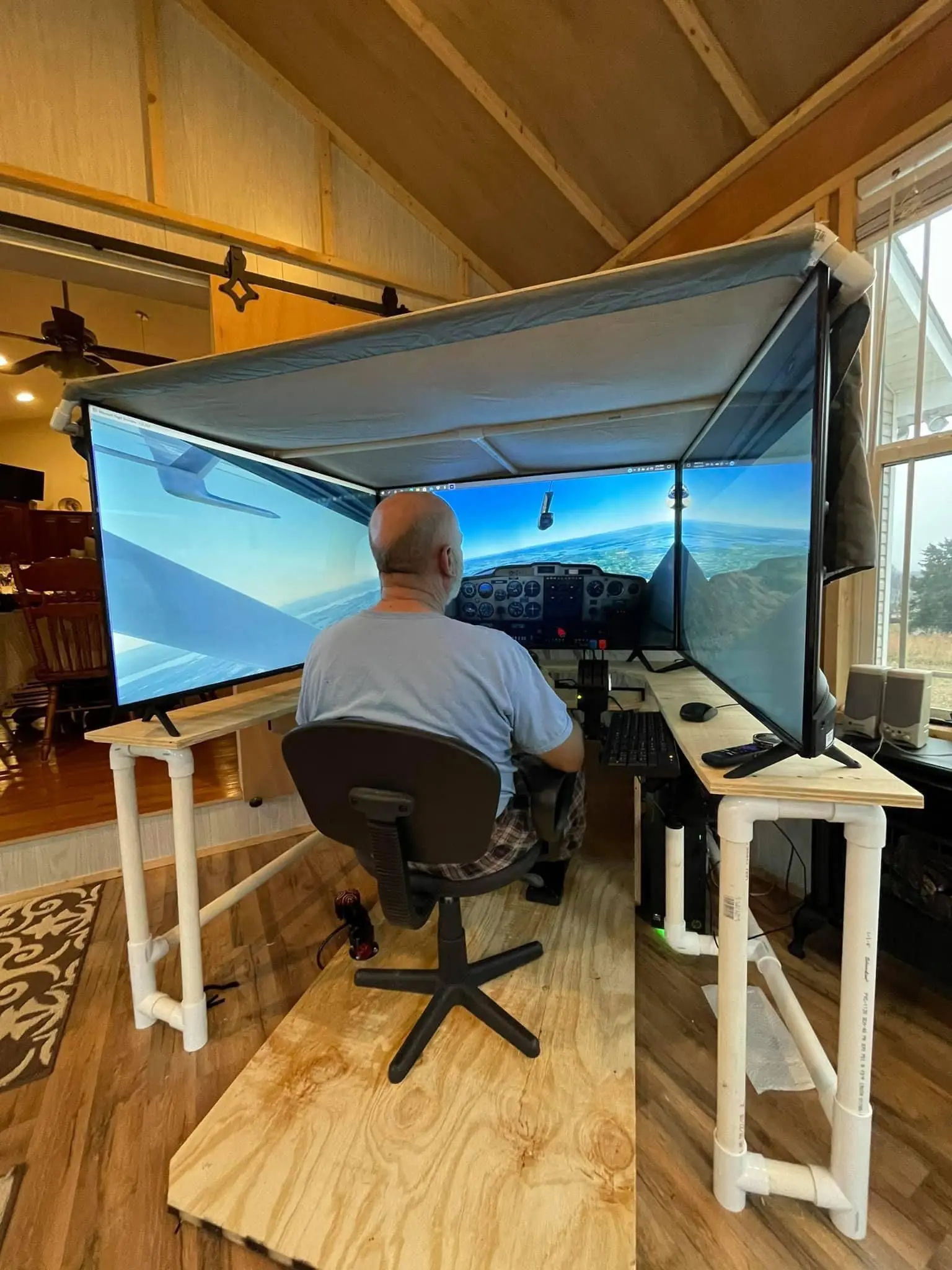 This Microsoft Flying Simulator setup is badass. | Scrolller