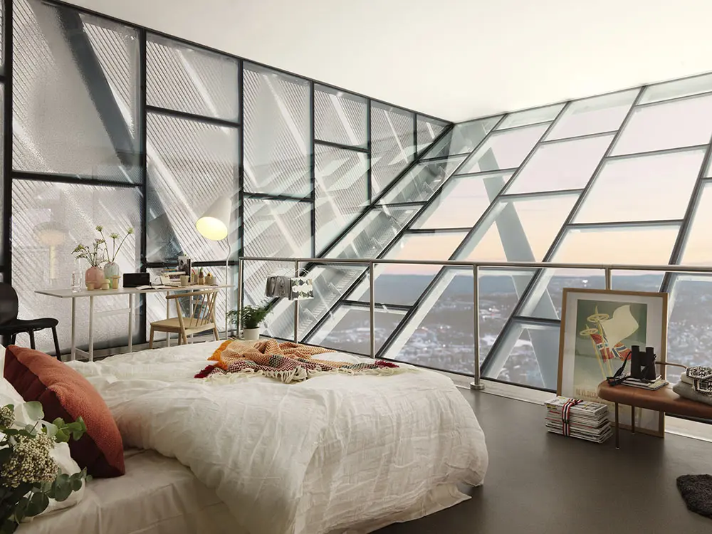 This penthouse apartment is located at the top of the Holmenkollen Ski ...
