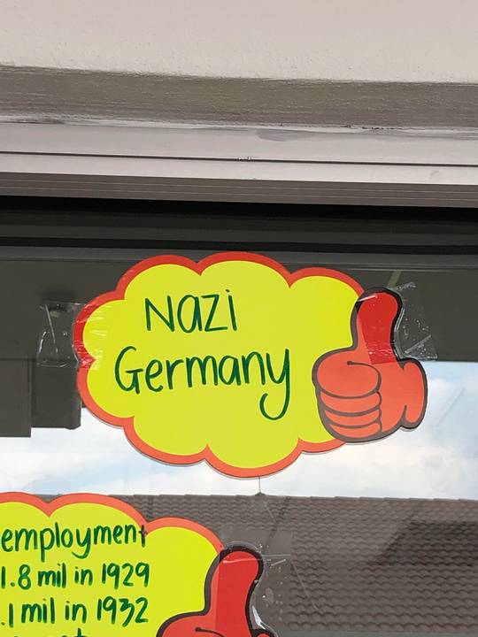 This sticker in our History class