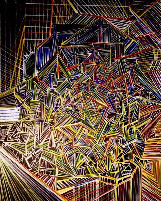 Time warp- ink/acrylic