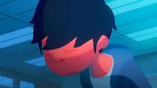 Animation about being tired in class