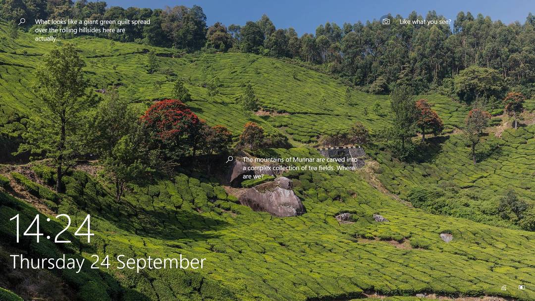 Today's Windows lock screen picture for me is a scenic view of Munnar, Kerala.