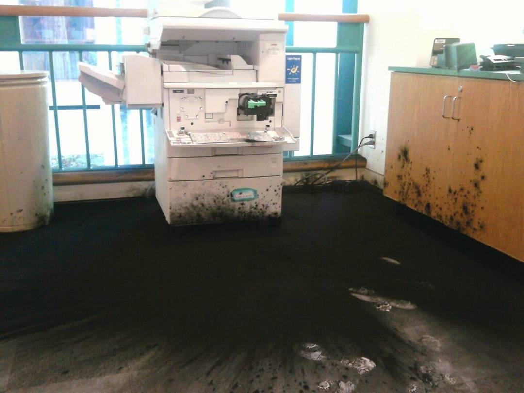 Toner explosion