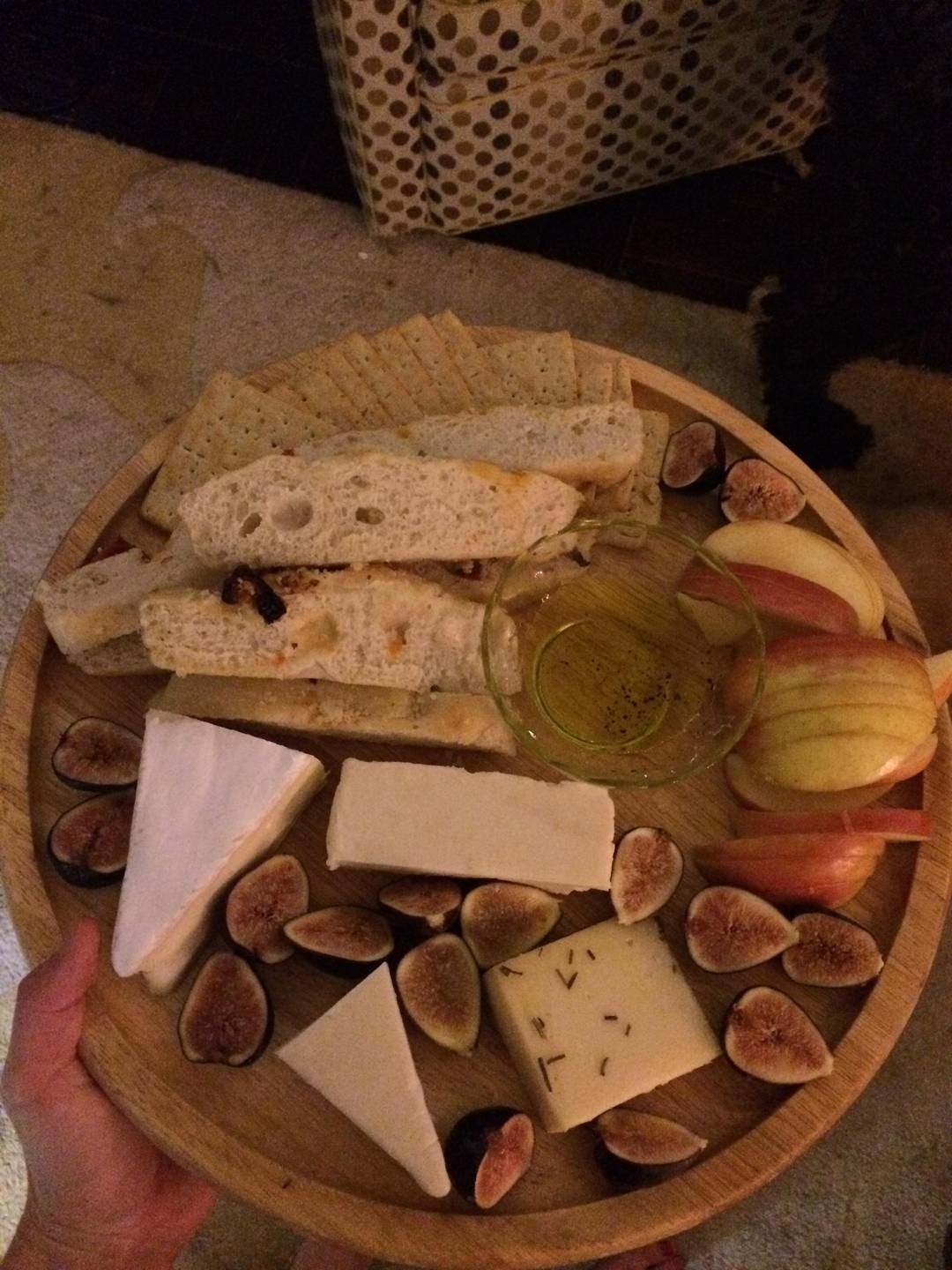 Trader Joe's cheese plate for dinner!