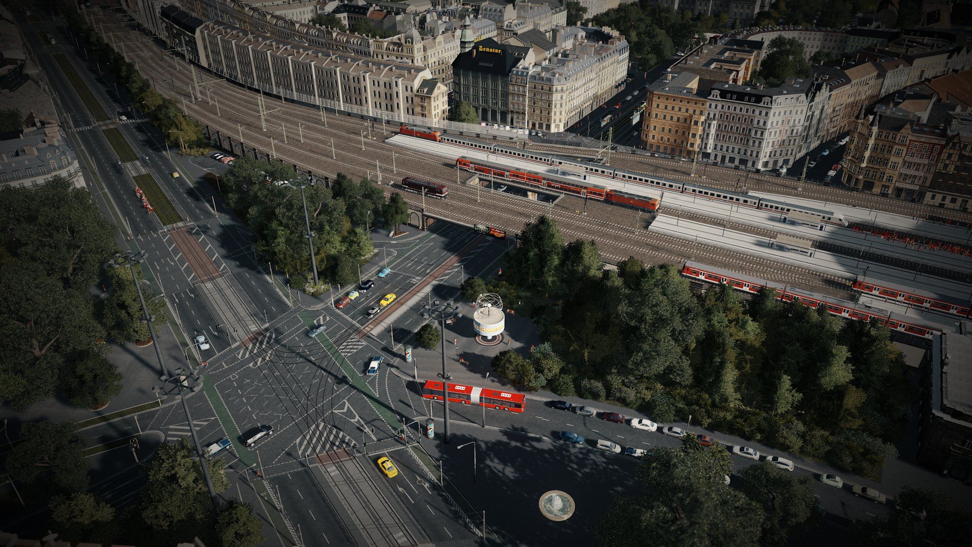 Train tracks through my city.