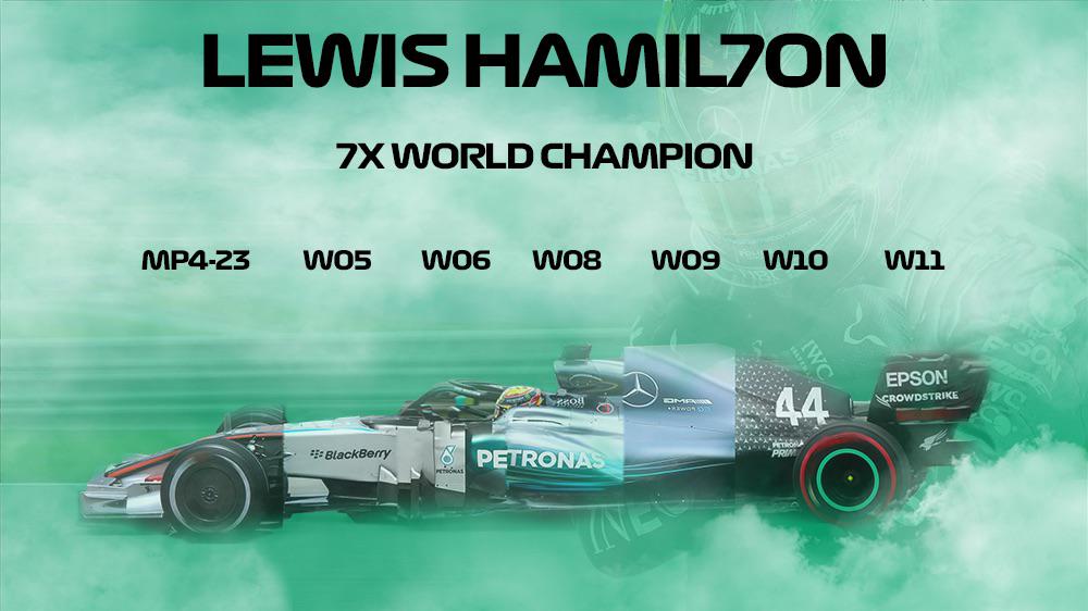 Tried stitching all of Lewis’ championship winning cars together!