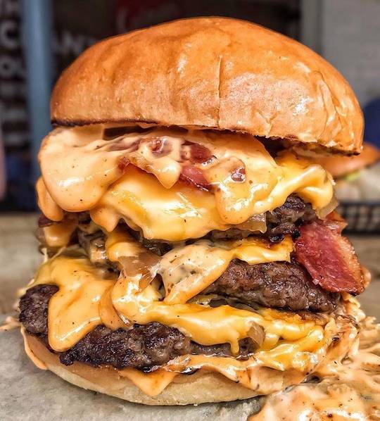 Triple Bacon Cheeseburger!