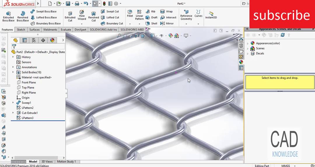 [tutorial link in comment]so here i created fence design in solidworks not gonna but it takes time i use equation to make fence hope u guys like it