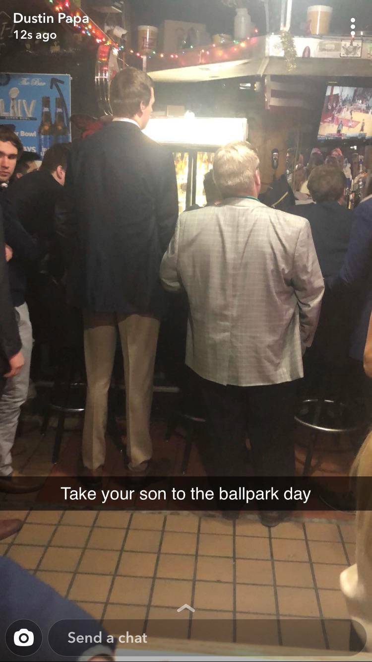 Two of the kids in my fraternity. 6 Foot 7 and 5 Foot 7