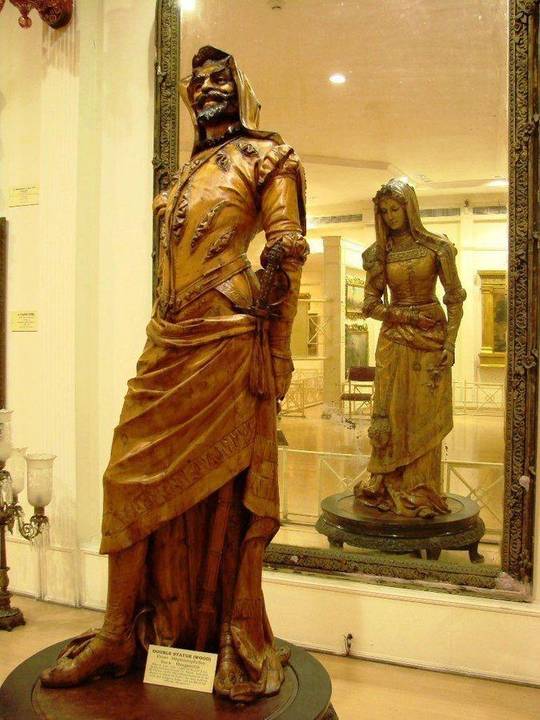 Two sided statue