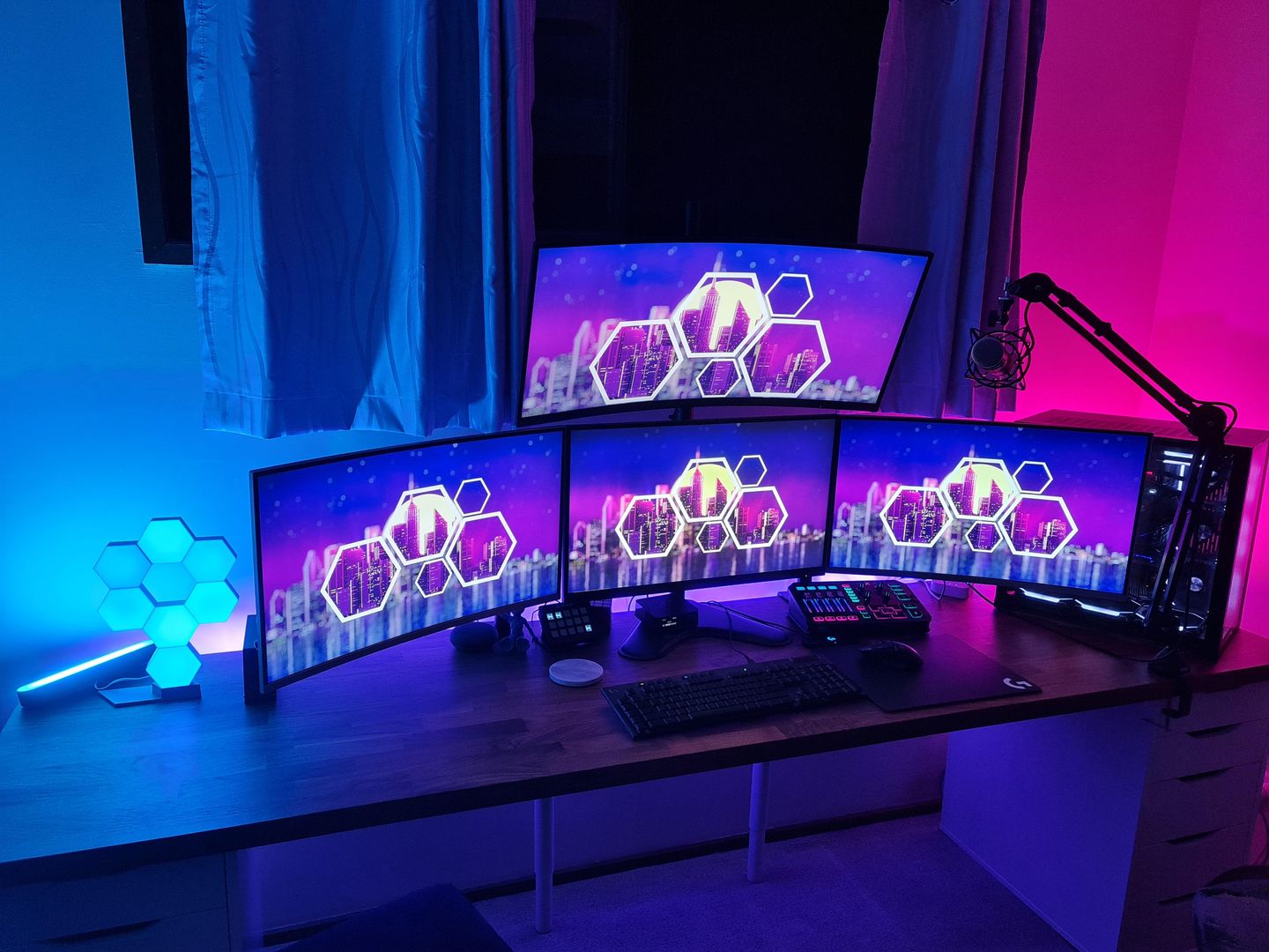 Typical Karlby top and Alex drawers I have a lot of cables but I don't want to drill through the desk to put them underneath... just yet. soon to get a custom loop for my rig. Waiting on the FTW3 3090 block from EKWB