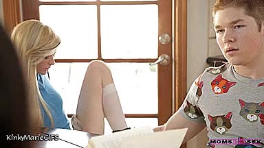 under the table with mom looking