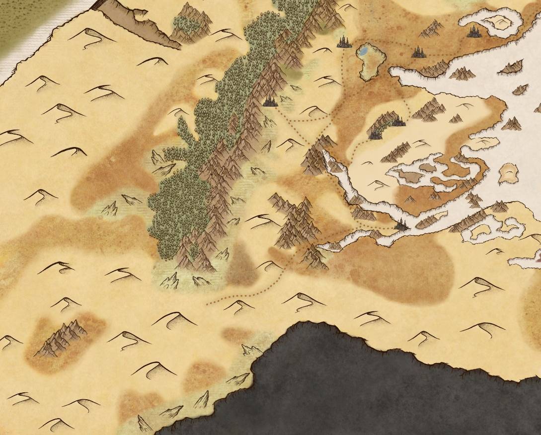 Unmarked Athas (Dark Sun) map