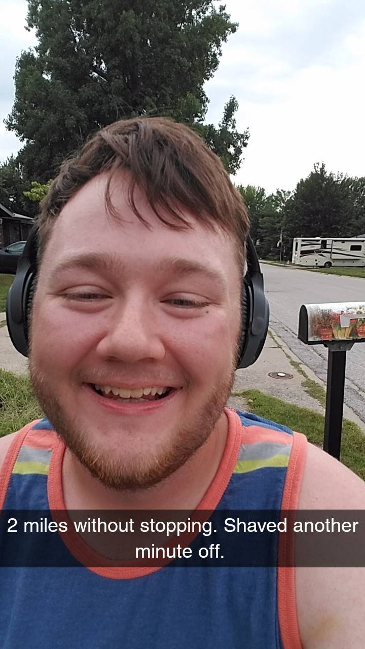 Update just ran 2 miles without stopping a lifetime first for me and