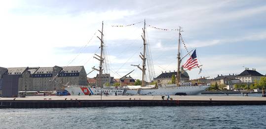 US Coast Guard, Eagle, in Copenhagen.