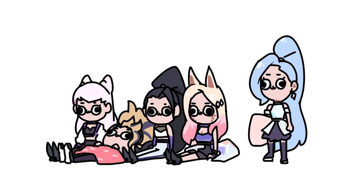 Us waiting for Villain and the other K/DA songs to release (Artist: Sonwooang)
