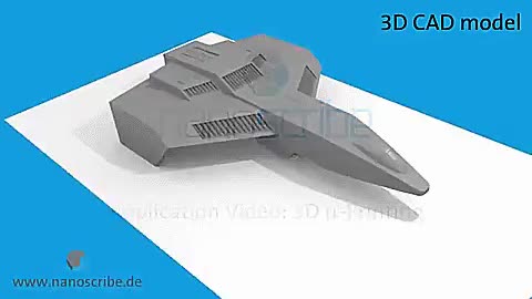 Using two-photon polymerization to build a spaceship model at the micrometer scale