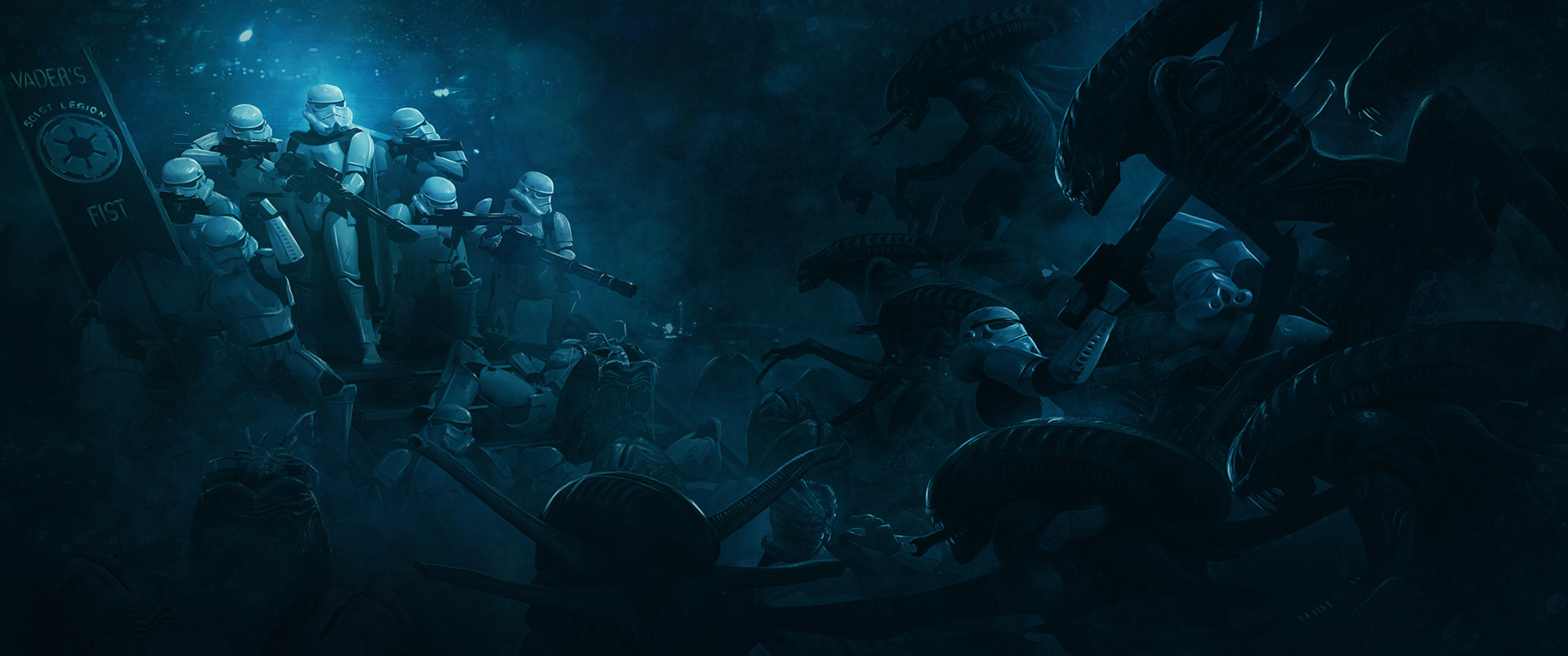 Vader's Fist VS Space Cockroaches [6880x2880] | Scrolller