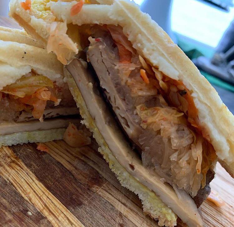 Vegan rueben with kimchi at Overflow on Whyte | Scrolller