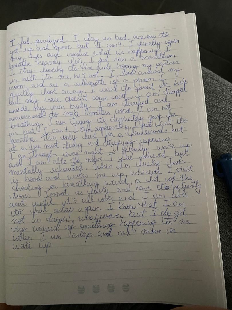 Very plain and boring but finally starting. I’m putting my nightmares into words. Luckily I didn’t have any last night