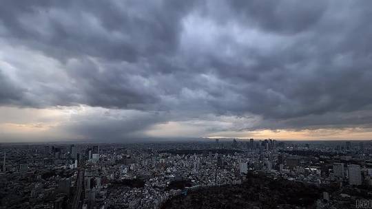 View from the Roppongi Hills, Tokyo.