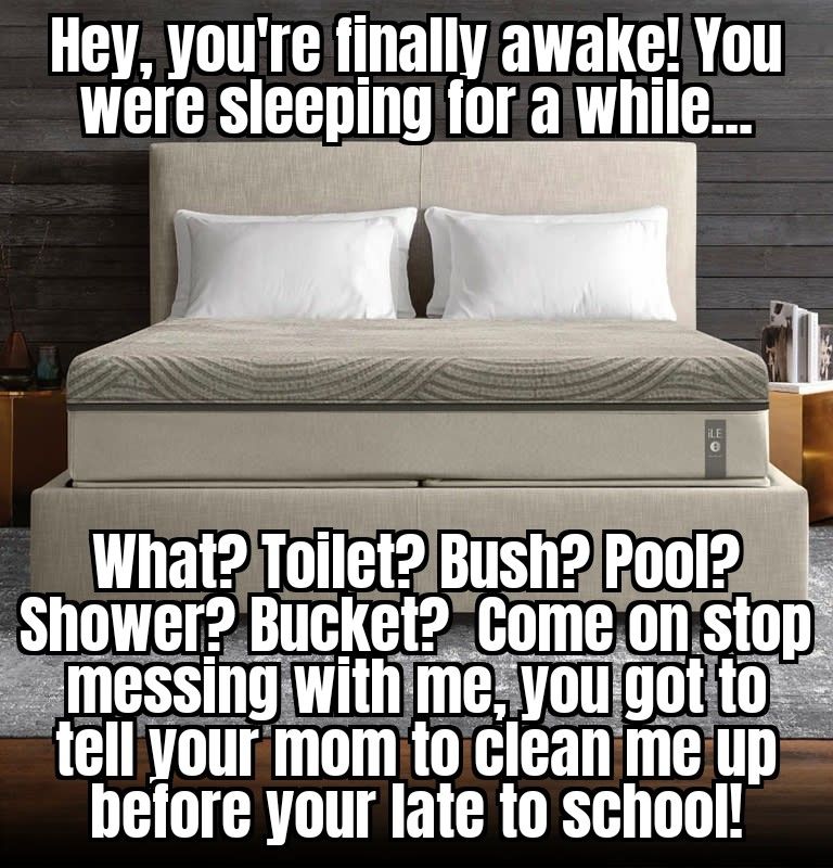 Wait bed-chan can talk?!? I think I'm going crazy from not nutting...