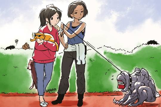 walk the dog grab the cat