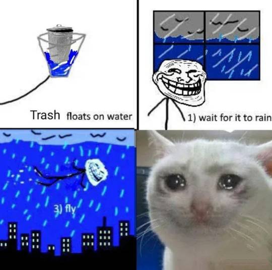 Water floats on water