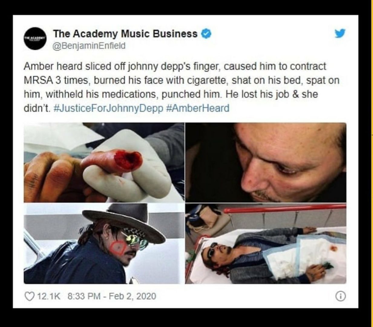 We can't let this go. I always thought of Johnny as a fearless actor.